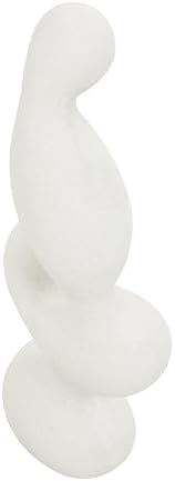 Deco 79 Polystone Abstract Decorative Sculpture 7x4x18 White