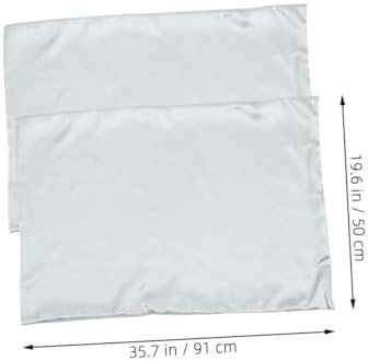 PRETYZOOM Cooling Zippered Satin Pillow Covers 2-Pack