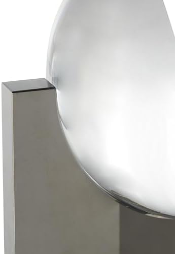 Deco 79 Glass Orb Sculpture Set of 2 with Silver X Holder