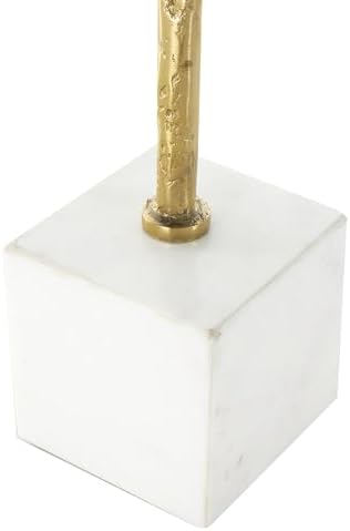 Deco 79 Gold Aluminum Leaf Sculpture with Marble Base