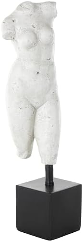 Deco 79 Polystone People Statue with Black Base