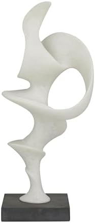 Deco 79 Polystone Abstract Sculpture with Black Base