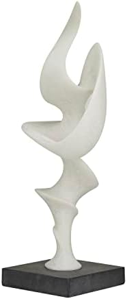 Deco 79 Polystone Abstract Sculpture with Black Base
