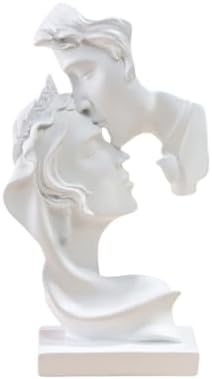 Large Couples Kiss Sculpture Abstract Art Resin Statue