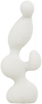 Deco 79 Polystone Abstract Decorative Sculpture 7x4x18 White