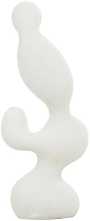 Deco 79 Polystone Abstract Decorative Sculpture 7x4x18 White