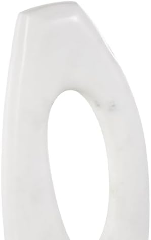 Deco 79 Marble Abstract Decorative Sculpture with Black Base
