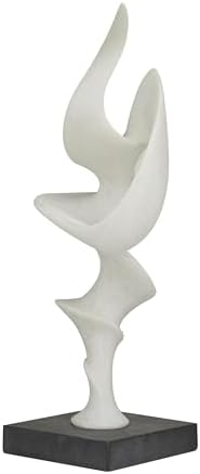 Deco 79 Polystone Abstract Sculpture with Black Base