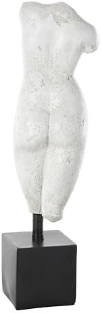 Deco 79 Polystone People Statue with Black Base