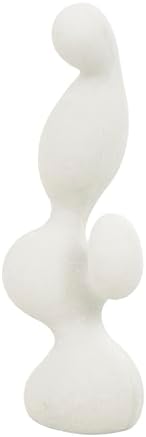 Deco 79 Polystone Abstract Decorative Sculpture 7x4x18 White