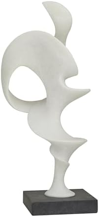Deco 79 Polystone Abstract Sculpture with Black Base