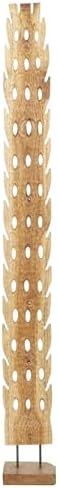 Deco 79 Teak Wood Abstract Sculpture with Live Edge Base 1