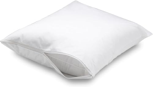 Lasimonne Pillow Protectors 250 Thread Count Zippered Soft Quiet