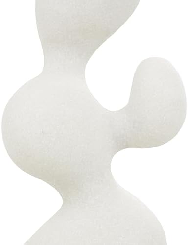 Deco 79 Polystone Abstract Decorative Sculpture 7x4x18 White