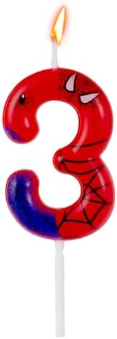 Gezan Spider Man Birthday Candle Number 3 1