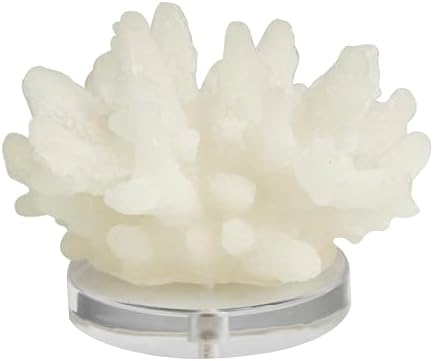 Deco 79 Polystone Coral Statue with Clear Base