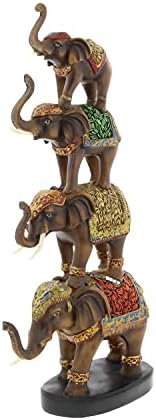 Deco 79 Polystone Elephant Statue Home Decor