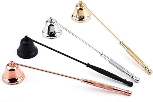 Gold-Finish Metal Candle Snuffer - Safe Elegant