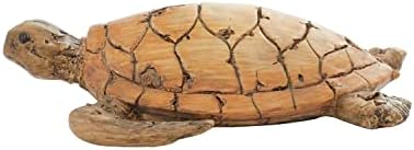 Deco 79 Polystone Turtle Home Decor Statue Brown