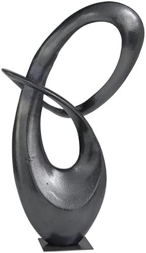 Deco 79 Dark Gray Aluminum Abstract Sculpture Home Decor Statue