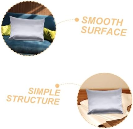 Ice Silk Pillowcase 1 Pair Cooling Zipper Pillow Covers