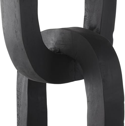 Deco 79 Teak Wood Chain Decorative Statue with Stand