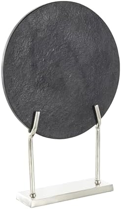 Deco 79 Marble Abstract Decorative Sculpture with Silver Stand