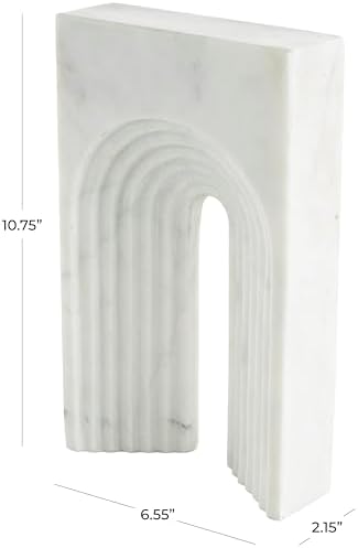 Deco 79 Marble Geometric Statue Home Decor Accent
