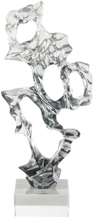 Deco 79 Handmade Glass Sculpture Decor Statue with Clear Base