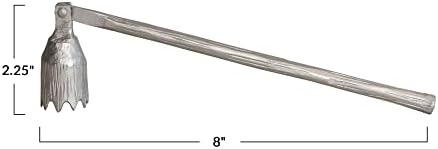 Creative Co-Op Cast Iron Flower Candle Snuffer with Pewter Finish