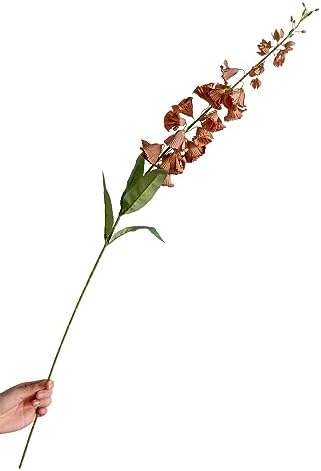 6pcs Artificial Lily of the Valley Flower Bouquet Brown