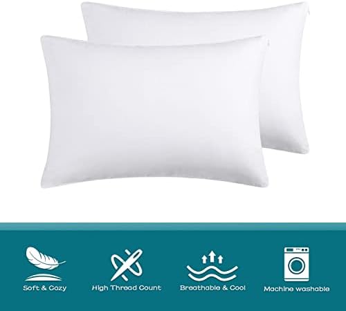 LOSAFEFE 100 Cotton Zip Pillow Cases King Size Set of 4