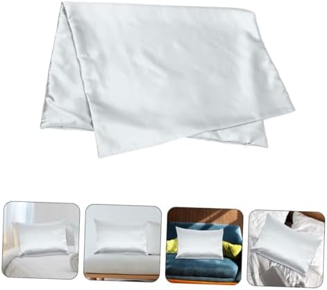 PRETYZOOM Cooling Zippered Satin Pillow Covers 2-Pack