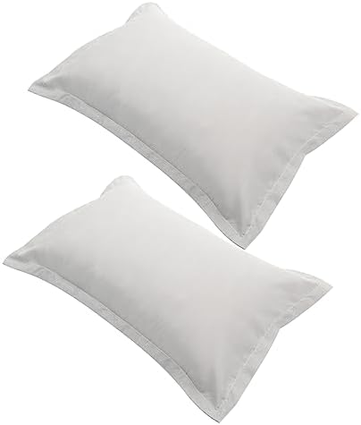 Alipis 2Pc Washable Microfiber Pillowcases - Grey Breathable and Comfortable