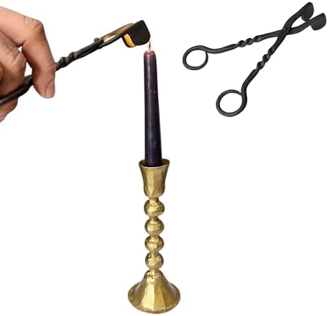 Living Ideas Iron Candle Snuffer Medieval Style Flame Extinguisher