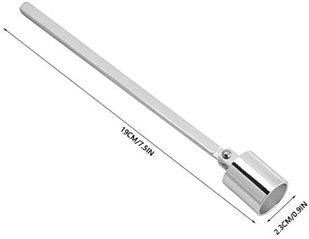 Walfront Stainless Steel Candle Snuffer Tool Hook Silver