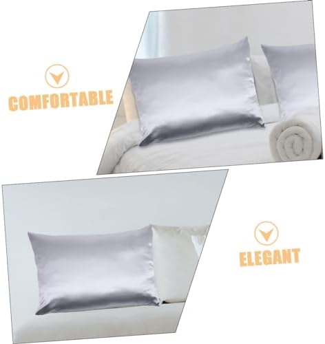 Ice Silk Pillowcase 1 Pair Cooling Zipper Pillow Covers
