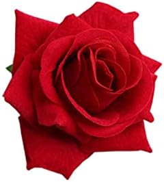Sonze Artificial Flowers Velvet Rose 5cm 5PCS Brown