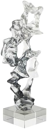 Deco 79 Handmade Glass Sculpture Decor Statue with Clear Base