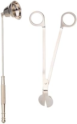 Large Candle Wick Trimmer and Snuffer Set with Long Handle