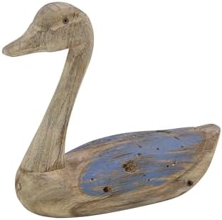 Deco 79 Wood Duck Sculpture Home Decor Set of 2
