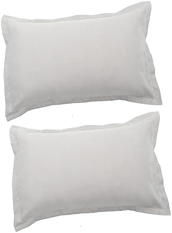 Garneck Pillow Case Set 2 Pcs Solid Grey Pillow Covers