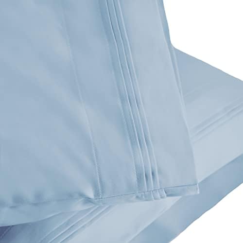 Superior 1000 Thread Count Egyptian Cotton Pillowcase Set - King Light Blue 1