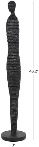Deco 79 Polystone Black Statues Tall Slim Figure