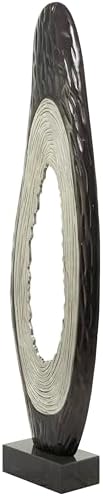 Deco 79 Abstract Teardrop Sculpture with Black Base