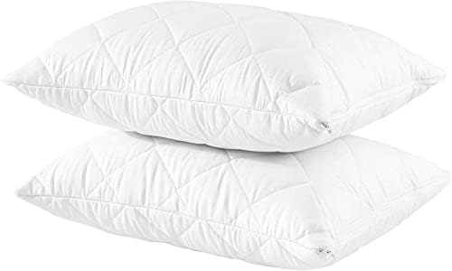 Waterproof Quilted Pillow Protectors King Size Set of 2