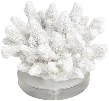 Deco 79 Polystone Coral Statue with Clear Base