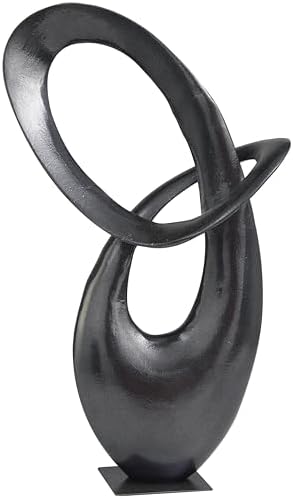 Deco 79 Dark Gray Aluminum Abstract Sculpture Home Decor Statue