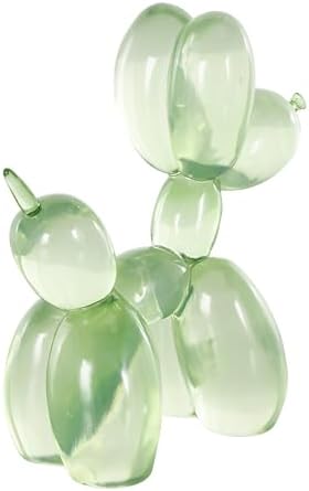 Deco 79 Resin Balloon Dog Sculpture Green 5x10x10