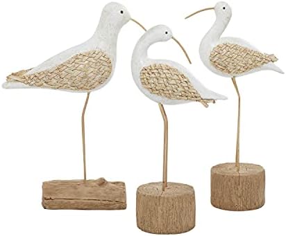 Deco 79 Polystone Bird Sculpture Home Decor Set of 3